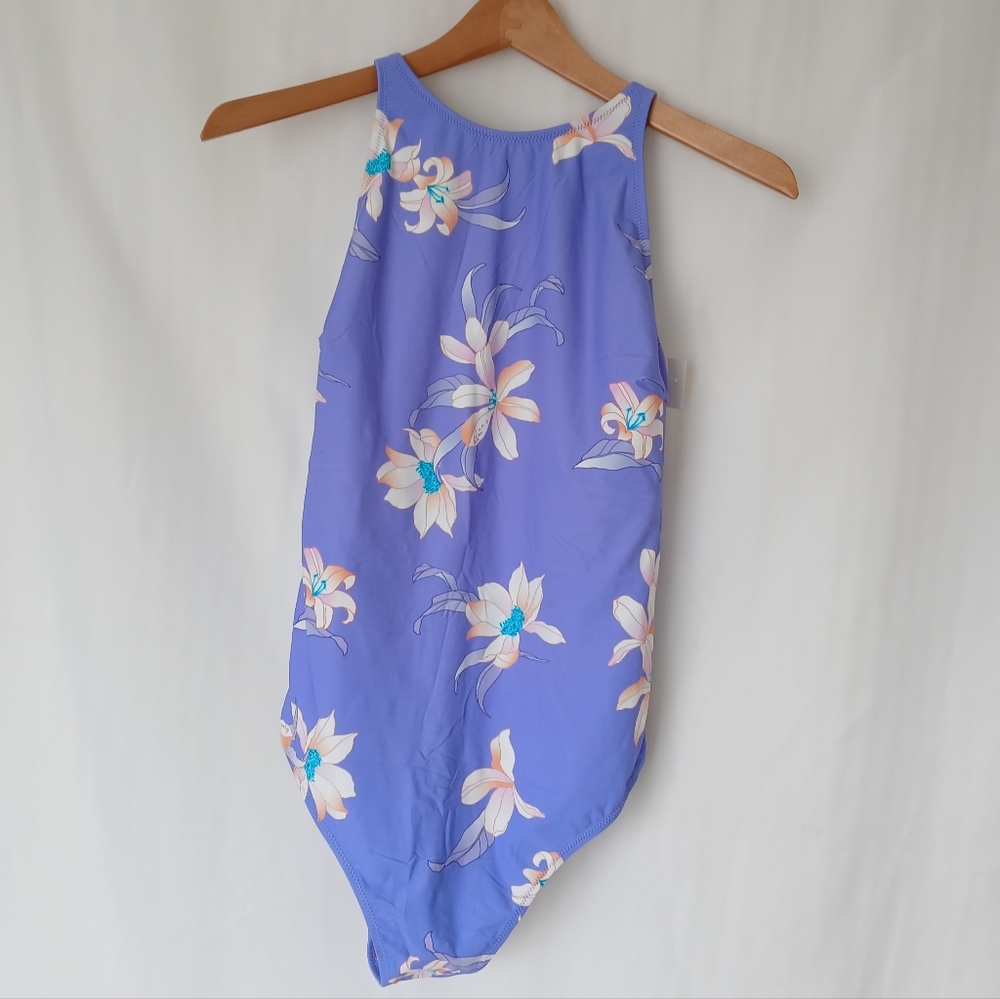 Lavender Floral Onepiece Swimsuit Size 10